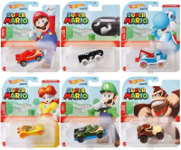 Hot Wheels Super Mario Character Cars Set of 6 - 2021  1:64