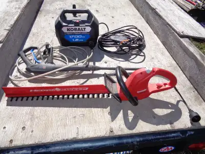 For sale electric pressure washer and Homelite corded hedge trimmer, both in excellent shape. Sellin...