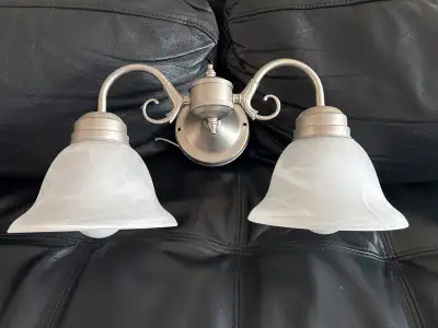 vanity fluted light brushed silver, View more