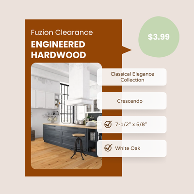 New Fuzion Engineered Hardwood & Laminate Added to Clearance!, View more