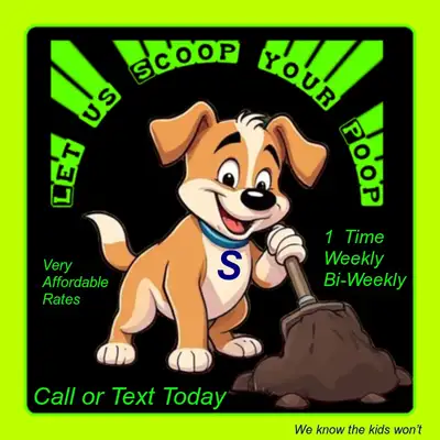 Have us remove your dog waste Starting at $25/ wk Weekly/ Bi-weekly Call or text for a quote