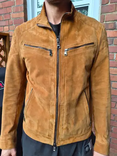 HUGO BOSS Tailored Suede Jacket, View more