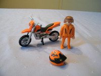 Playmobil motocross orange