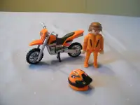 Playmobil motocross orange