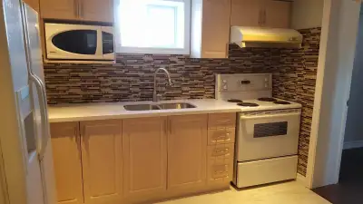 -Two-bedroom basement apartment available for rent -Located near Kennedy Station -Shared Kitchen, Wa...