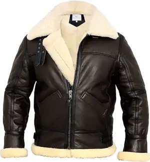Brand New Sheepskin Leather Wool lining Zipper closure Dry cleaning Stylish Real Leather Jackets. Ma...