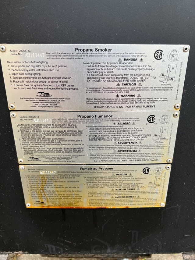 Masterbuilt Sportsman Elite 2Rack Cookmaster Propane Smoker BBQs