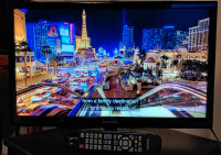 22" Samsung 1080p TV w/remote - has line on screen