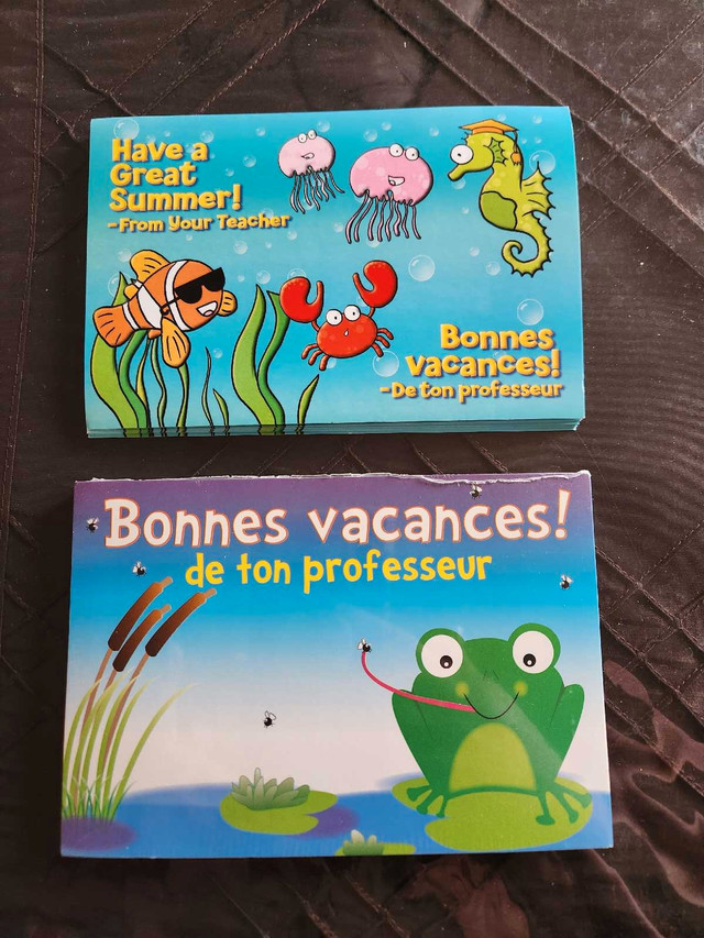 Brand New Bonnes Vacances de ton professeur postcards in Hobbies & Crafts in Winnipeg