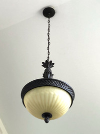 Hanging Chandelier with Frosted Glass