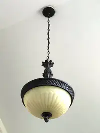 Hanging Chandelier with Frosted Glass