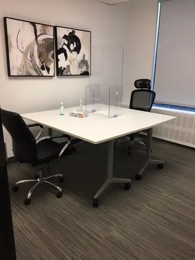YOU ARE PURCHASING A LIKE NEW GENTLY USED SOLID WHITE WOOD DESK TABLETOP WORK COUNTER SPACE LANDRY P...