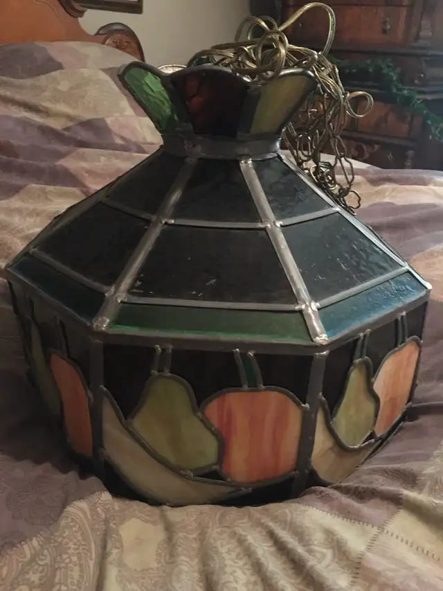 stained and leaded glass light fixtures (sold) in Indoor Lighting & Fans in Ottawa - Image 3