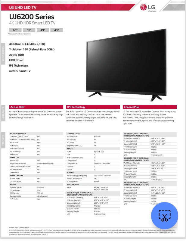 LG 4K UHD HDR LED Smart TV with wall mount in TVs in Ottawa - Image 2