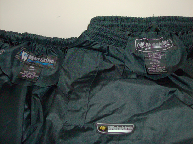 2 NEW Pair Kids Windproof Wetskins Pants – Unisex Size XS + Med in Fishing, Camping & Outdoors in Oakville / Halton Region - Image 2