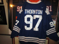Joe Thornton Autographed Leafs Replica Jersey With COA Dave & Adams