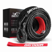 New DAYDOOR 3/8"' x 92ft Synthetic Winch Rope, 25,500 Lbs Winch