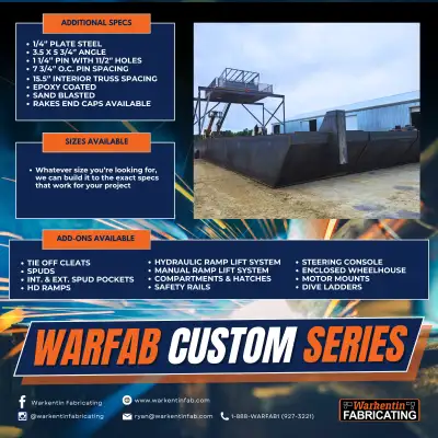 Ready for a better waterway experience? Discover the custom-made barges at Warkentin Fabricating! Ex...