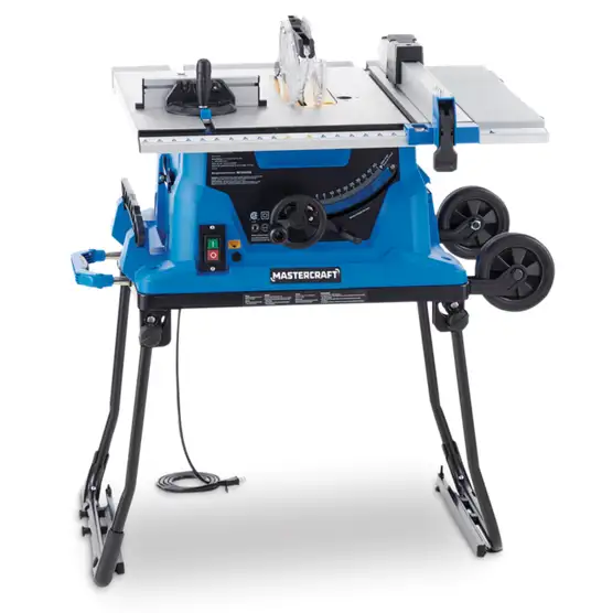 Mastercraft 15 Amp Portable Table Saw with Fold & Roll Stand, 10 in Power Tools in London - Image 3