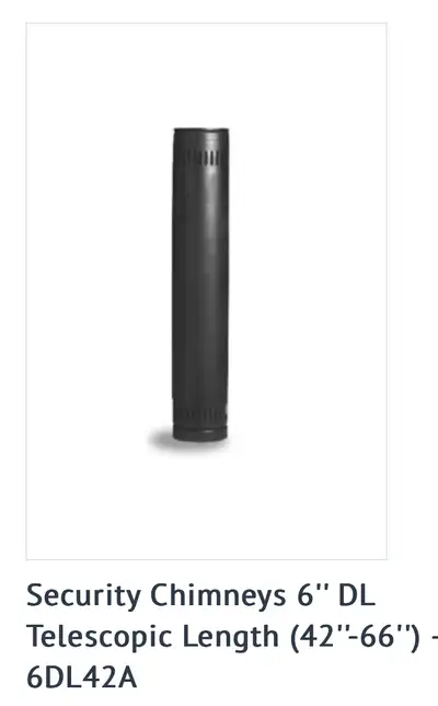 The Secure Black double wall (DL) stove pipe from Security Chimneys International is tested to 2100...