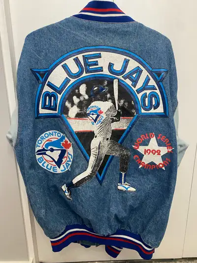 Vintage Blue Jays 1992 Denim World Series Championship Jacket Large Asking $200