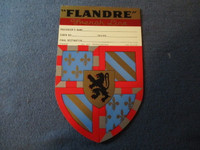 1952 FLANDRE FRENCH LINE LUGGAGE STICKER LABEL-TRANS ATLANTIC