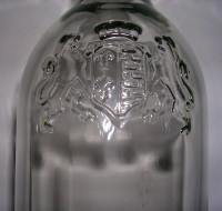 12 Clear Wine Bottles with "Coat of Arms" for bottling your wine