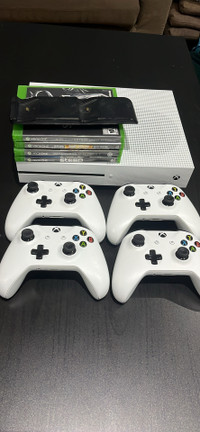 Xbox One S 1tb w/ 4 controllers, charger and 4 games
