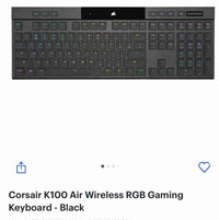 Corsair K100 Air Wireless RGB GamingKeyboard - Black