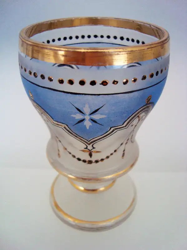 Antique Bohemian/Czech Painted Glass Goblet in Arts & Collectibles in Calgary - Image 2