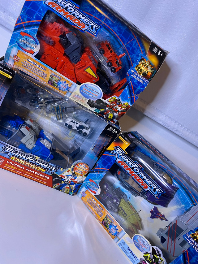 3 Transformers armada/energon voyager 2003 figures misb + mib in Toys & Games in Edmonton