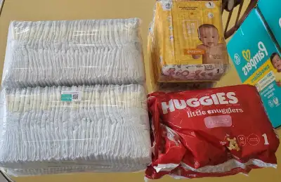 Size 1 Diaper Lot - 130 pieces, View more