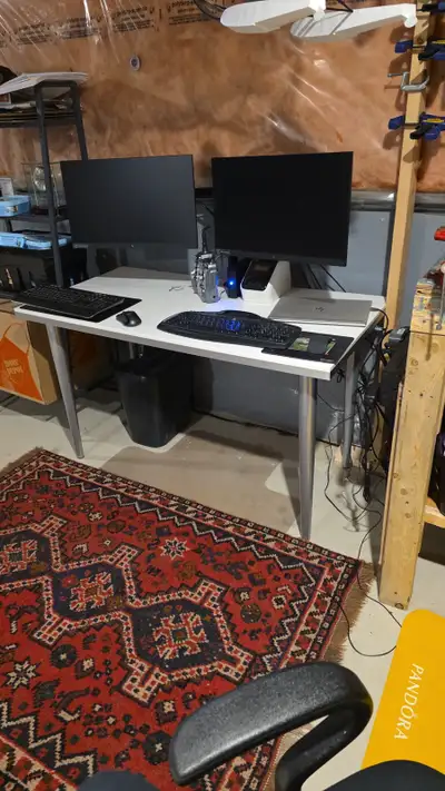 white rectangular desk, View more
