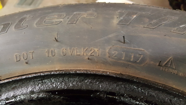 BF GOODRICH SNOW TIRES ON RIMS - USED - PAIR - 215 - 65R16 in Tires & Rims in Barrie - Image 4