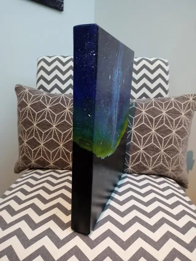  Milky Way Acrylic Painting – 14" x 11" in Arts & Collectibles in Gatineau - Image 3