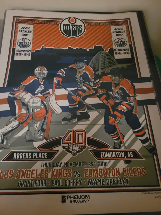 Oilers 40th Anniversary Lithograph Set in Arts & Collectibles in Edmonton - Image 3