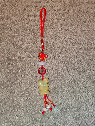 Jade & Knot Silk Wall Hanging - Chinese Zodiac Year of the Ox, View more