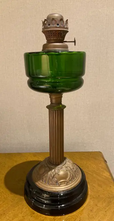 Vintage Glass Oil Lamp, View more