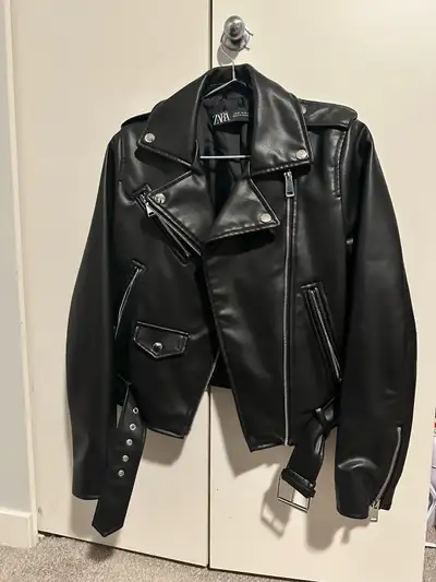Zara faux leather jacket, View more