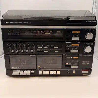 Vintage Sanyo GXT212 Stereo Music System Record Player Cassette , View more