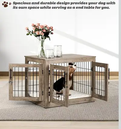 Dog Crate End Table New, View more