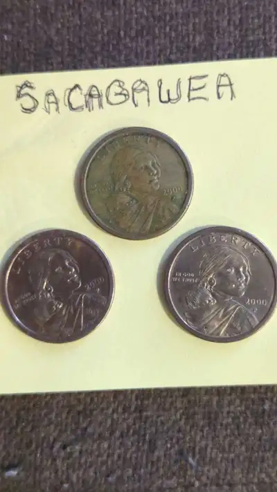 3 Sacagawea $1 Liberty Coins, View more