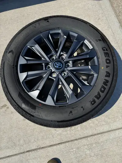 Brand New OEM Rims and Tires Less than 100kms Yokohama Geolanders 20” Alloy Toyota Factory Rims and...