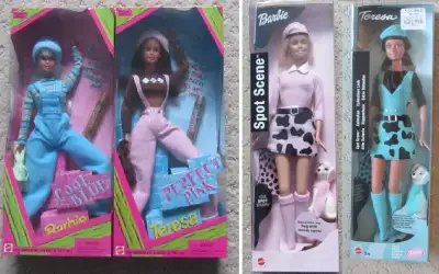 Cool Blue & Perfect Pink or Spot Scene Barbie & Teresa - BNIB, View more