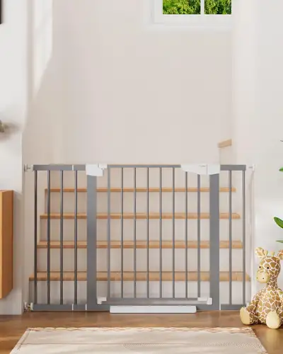 Cumbor Easy Install Pressure Mounted Gate w Walk Through Door , View more