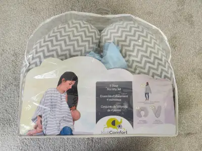 Nursing Set - includes pillow, poncho cover, and 2 burping pads.