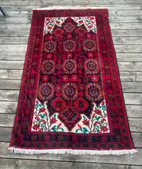 Authentic vintage authentic Persian/Baluchi area rug (43” x 80”)