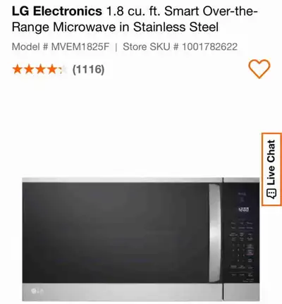 LG smart over the range microwave , View more
