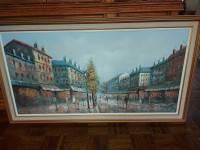 HENRY ROGERS LISTED ARTIST GORGEOUS HUGE 48" BY 24" OIL ON CANVA