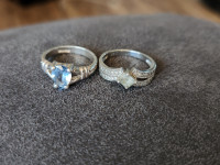 SILVER rings (fit approx. size 6) $20 ea. or BOTH for $35